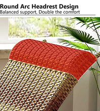 Sedia a Dondolo in Rattan in Vimini all'aperto, Patio Glider Rocker w/Poggiatesta Cuscino, Telaio in Acciaio, Portico Balcone Salotto per Il Tempo Libero Sedia Indoor Lazy Sedia