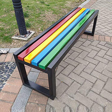Household Products Panchine da Parco in Legno massello, sedie da terrazza, panchine da Balcone anticorrosive, panchine da Cortile con Struttura in ghisa, per Giardino/Veranda/Balcone