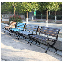 Panchina da EsternoTerrazza Con Giardino Panchina, Struttura In Ghisa A 3 Posti E Panchina In Legno Massello Sedia da Portico,Panca da Balcone Cortile Con Schienale E Braccioli,Può Supportare 1102lb