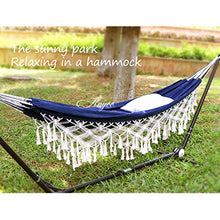 Anyoo Amaca in Cotone con Nappe Amaca da Esterno Portatile compatta con Borsa da Trasporto per Cortile da Giardino, Veranda, carico 200 kg