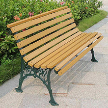 GaoF Panchine da Giardino all'aperto, panchine per Il Tempo Libero, panchine Decorative retrò con Gambe in Metallo e Legno massello Anti corrosivo, sedili per terrazze per mobili da Esterno