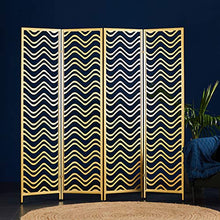 Room Screen Even Schermo Vuoto Ondulato Decorativo in Metallo, Schermo Privacy Pieghevole Portatile, partizione caffè Ristorante Semplice