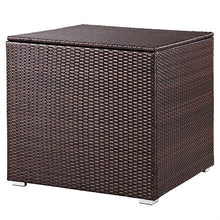 Casaria Contenitore Poly Rattan da Giardino Molla a Gas 318 l Impermeabile 75x75x70 cm per Esterni