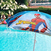 Fair Shop Ombrellone Bambino Spiderman Tondo Spiaggia, Mare, Giardino Terrazzo Parasole Diametro 125 cm