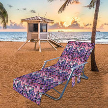 Copertura pieghevole per sedia da spiaggia con anguria per piscina, lounge e chaise, con tasche laterali, per piscina, hotel, giardino, crociera, 75 x 210 cm