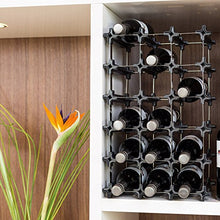 NOOK Portabottiglie di Vino Piccolo Kit 9 - Scaffale Portabottiglie con Sistema Modulare - Pratica Cantinetta Portabottiglie, argento, acciaio inox