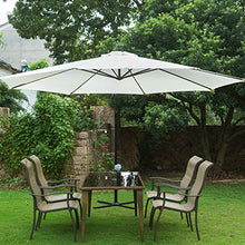 Novonova® Ombrellone da Giardino | Ø 350cm H*L 400 × 260cm | Protezione Solare UV50+ | Ombrellone da Balcone inclinabile con Manovella (Piede escluso), Regolabile in Altezza, PS835