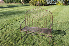 Garden Market Place Panca da giardino in stile elisabettico, con schienale alto, in metallo, finitura bronzo antico, 108 X 143 X 48CM