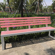 Panchina Parco Panche Lounge per Terrazza All'aperto, Panca da Giardino Resistente alle Intemperie con Struttura in Ghisa e Legno Massello Anticorrosivo, 2-3posti Panca con Schienale e Braccioli