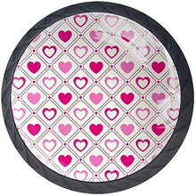 A forma di cuore rosa e bianco Pomelli per Porta Set di 4 Pomelli per Mobili Manopole per Cassetti Cucina Armadio Vetro