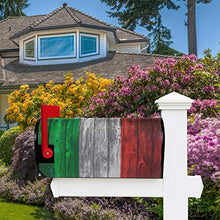 Bandiera italiana vintage dipinta su legno cassetta delle lettere copre magnetica grande cassetta postale avvolge giardino cortile casa decorazione dimensioni 64,8 cm x 53,3 cm