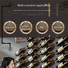 HUIJ Portabottiglie Vino Famiglia Scaffale Portabottiglie sospeso in Ferro battuto Robusto,Naturale,Ecologico e Resistente alla corrosione Adatto a casa/Bar,ECC.（Nero,Bronzo,Oro）