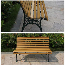 Panchina da giardino per esterni, sedia da cortile, poltrona da giardino, 2-3 posti, panca in legno di plastica, sedia da portico resistente agli agenti atmosferici, sedile con struttura in ghisa pe