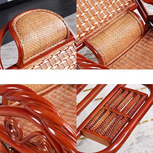 XinQing-Sedia a Dondolo Sedia a Dondolo in Rattan Piscina per Il Balcone del Tempo Libero con poggiapiedi da Massaggio Retrattile 108x62x52cm