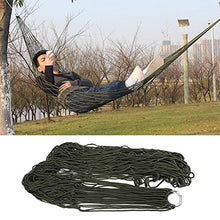Zhouba Deep Green nylon amaca Hanging mesh Sleeping Bed Swing all' aperto campeggio viaggio, Army Green, Taglia unica