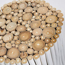 Kave Home - Tavolino Bianco Filip con Rami di Legno di Teak