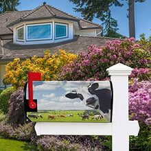 Divertente Mucca Verde Rurale Prato Mailbox Copre Magnetico Giardino Cantiere Casa Decor Dimensione Standard 23 "x 45,7 cm