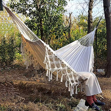 Amaca Amaca In Puro Cotone Macrame 2 Persone Altalena Da Giardino Sedia Sospesa Da Esterno Nuovo Con Borsa Da Viaggio