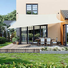 SONGMICS 3 x 3 m Tenda Parasole Vela Ombreggiante in HDPE Protezione Solare Protezione dai Raggi UV Respirante Permeabile Utilizzabile per Giardino Balcone Terrazza Panna e Giallo GSS33IV