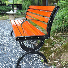 QHW Panca da Giardino per Esterni, mobili in Legno massello Verniciato a 3 posti, Decorazione Semplice e Moderna per terrazza/Parco, 120x40x74cm, 150x40x74cm