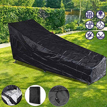 HUACHENG Nero/Grigio Poltroncina in Poliestere Impermeabile Copertura Antipolvere Giardino Esterno Patio Mobili per la casa Sedie da Spiaggia Borsa di Protezione-Nero