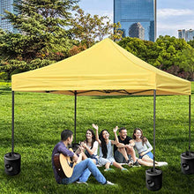 Froadp 4 piedini per gazebo, con acqua e sabbia, riempibile con stabilizzazione, per gazebo da giardino, tendoni, manovelle (nero)