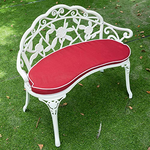 outdoor furniture Panchina da Giardino panchina da Giardino, Portico da Esterno 100 cm Panca Schienale con Decorazione Rosa Standard Americano, Sedile in Alluminio pressofuso anticorrosivo