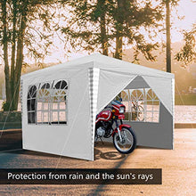 Hengda Gazebo 3x3m padiglione da giardino impermeabile, tenda da festa stabile, tendone per protezione UV con 4 parti laterali per festival di matrimoni in campeggio