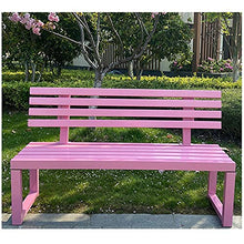 GaoF Panchina da Giardino Rosa Panchina da terrazza per Esterni, panchine da Giardino Resistenti alle intemperie in ghisa e Legno massello, panchina a 2-3 posti con Schienale e