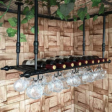 L.TSN Scaffali galleggianti per unità da Bar Scaffali per Vino a Parete, portabicchieri da Vino sospesi, portabottiglie per Vino Rustico Scaffale Multifunzione Scaffali multifunzionali Applicazion