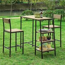 SoBuy Set Tavolo e sedie da Bar,Penisola Cucina Mobile, Altezza: 100 cm, OGT16-N