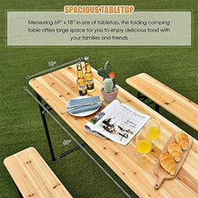 Tavolo da picnic all'aperto Tavolo pieghevole Pieghevole Pieghevole Picnic Tavolo da birra con set da salotto Tavolo da picnic in legno per patio Attività all'aperto Uso giardino Bbq Party Table