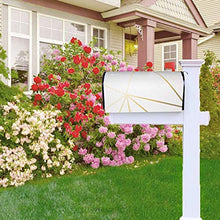 Copertura magnetica per cassetta delle lettere in oro bianco per decorazione da giardino, dimensioni standard 51 x 45 cm