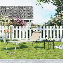 SONGMICS Lettino Prendisole Grande, Sdraio Pieghevole, 65 x 200 x 48 cm, Max Portata 150 kg, con Parasole e Schienale Reclinabile, per Giardino Terrazzo Balcone, Beige GCB26BE