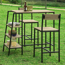 SoBuy Set Tavolo e sedie da Bar,Penisola Cucina Mobile, Altezza: 100 cm, OGT16-N