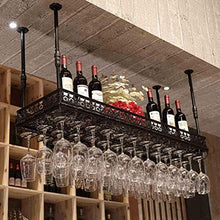 FCXBQ Portabottiglie Industriale da Appendere Portabottiglie Rustico Portabottiglie Altezza Regolabile Soffitto Galleggiante Porta calici per Appendere Cocktail o Flute da Champagne per Cucina Bar