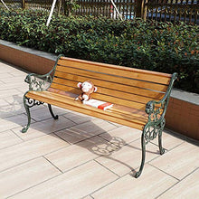Panchine per parchi ricreativi all'aperto, Panca portico in legno massello anticorrosivo con braccioli e schienale, Giardino Terrazza Posti a sedere con mobili da parco, Adatto per parchi, portici