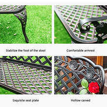outdoor product Panche da Giardino per terrazza panchine Decorative retrò, Panca in Alluminio con Schienale e braccioli, Sedia a Sdraio per Balcone all'aperto, Adatto per Prato, Veranda