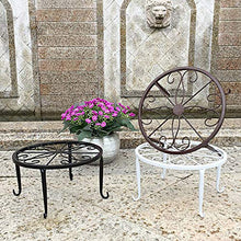2 scaffali per Fiori in Metallo,Piante in Vaso Portavasi Metallo,Retro Metal Rack Rotonda in Ferro battuto,Flower Pot Iron Plant Stand,per Interni e balconi