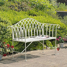 GaoF Panchina da Giardino Park Terrace Panchine per Il Tempo Libero da Esterno, Panchina Princess a 2 posti con Schienale e braccioli, Panchina da Giardino in ghisa Resistente alle intemperie e alla