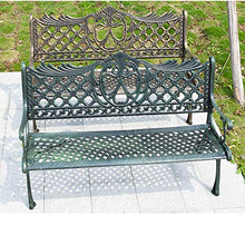 GaoF Panchina da Giardino per Esterni, mobili da Esterno in ghisa, panchina da Veranda, panchina da terrazza per Il Tempo Libero in Ferro antiruggine, Adatta per Ponte/Prato/Strada