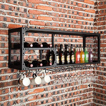 Great Coat Ganci, Wine Rack Rack Wine Bar Wall Hanging Hanging Wine Rack Wine Hanging Cup Holder 60x30x45cm cremagliera del Vino Rosso (Dimensioni: 100 * 30 * 45cm) Tieni la Grande Vita.