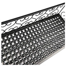 HOYX - Wine Rack Portabottiglie da Parete, portabicchieri in Metallo Portabottiglie in Metallo per Soggiorno Bottiglie da Vino per la casa Bicchieri da Calice, Nero 50 * 10 * 15cm