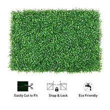 EXCLVEA Decorazione Schermo Foglia Finta all'aperto Pannelli Artificiale siepe di bosso Mat impianto UV Protected Outdoor Indoor Faux Giardino Decorazioni domestiche 12 Pezzi