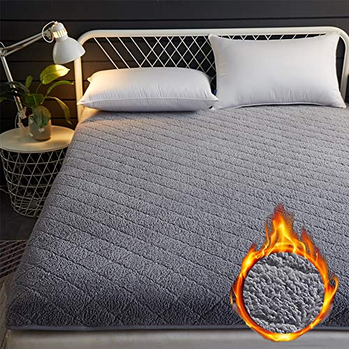 KOKIN Materasso Tatami Giapponese Ispessimento Materasso Futon Pieghevole in Peluche, Materassi Letto futon Soggiorno Tappetino Yoga Tappetino Universale Quattro Stagioni,90 * 200cm