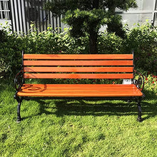 GaoF Panchina da Giardino per Esterni Panchine da terrazza per Il Tempo Libero, panchina da Patio anticorrosione e antiruggine Realizzata con Gambe in Alluminio e Legno di Pino, panchina spaziosa e