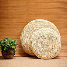 PoeHXtyy Paglia Piatto Sedile Cuscino Tatami Pavimento Cuscino Pouf Mat Vimini Mat futon Piatto Meditazione Zen Cuscino