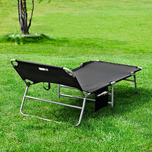 SoBuy® Sdraio Pieghevole,Lettino Prendisole,Schienale reclinabile,Nero,OGS35-SCH,IT