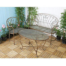 UWY Panchine da Giardino in Metallo Panchine da terrazza, Panchine da Giardino retrò Panchine da Balcone per Interni, Panchine da Parco con schienali, Sedie da Veranda, Panchine Doppie per Il Te