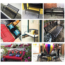 Panchina da Giardino Panchine in Metallo per Esterni, Sedia in Ghisa con Struttura in Acciaio per Patio Parco Giardino Portico Anteriore Percorso Cortile Arredamento da Giardino Mobili da Ponte, NER